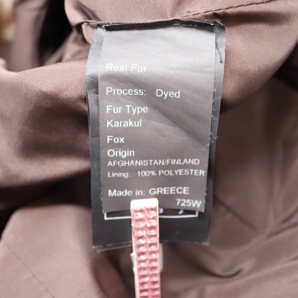 Genuine Karakul Persian Lamb Medium Fox Fur Trim Coat Neiman Marcus $6k - Picture 12 of 14